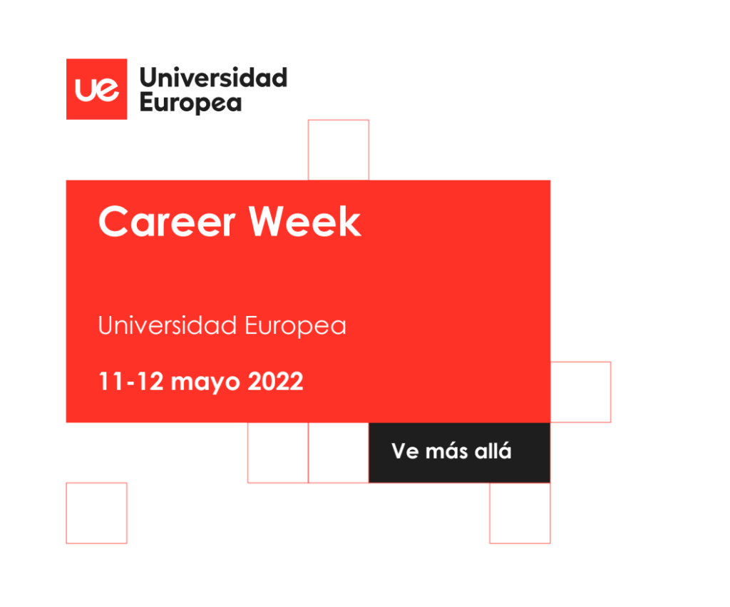 Cartel oficial de la Career Week de la Universidad Europea con la participación de Proconsi para la captación de talento