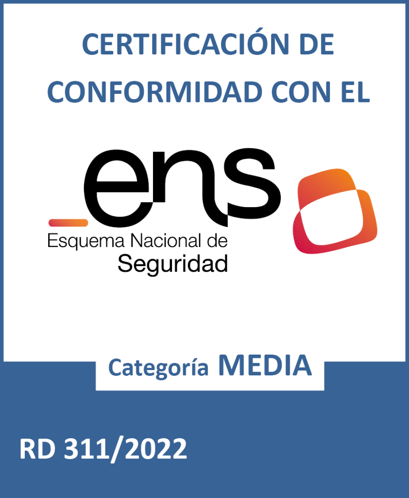 logo distintivo ens certificacion MEDIA RD311/2022